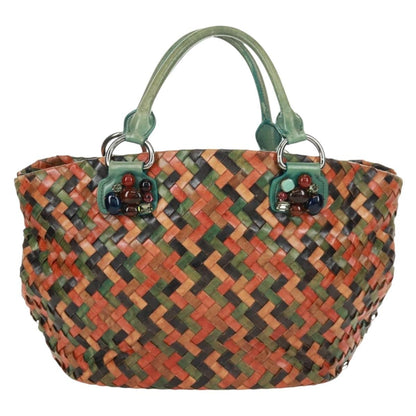 Miu Miu Chain Handle Bag Pleated Leather, Multicolour, Leather, Handbag