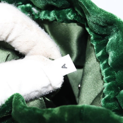 Prada Beads Pouch Velvet, GREEN, VELVET, Clutche & pouche