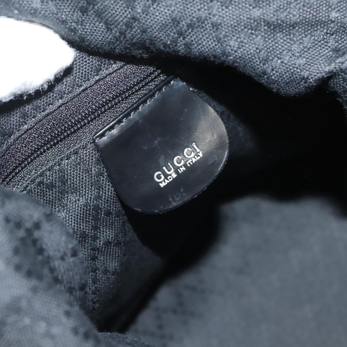 Gucci Vintage Bamboo Shoulder Bag Nylon, BLACK, NYLON, Shoulder bag