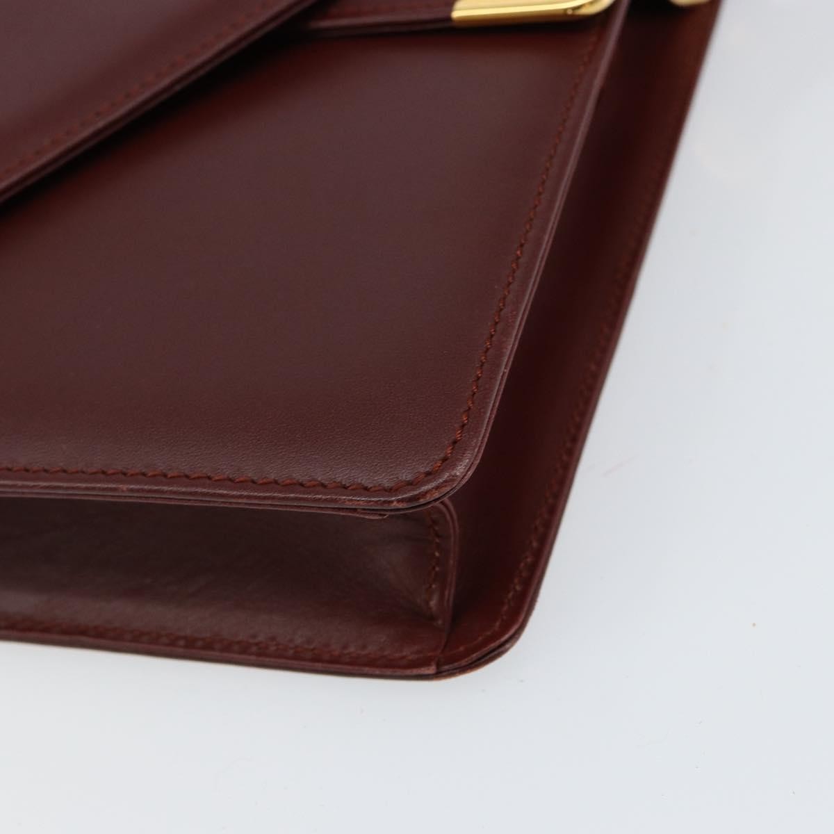 cartier Must de Cartier Shoulder Bag Leather, BURGUNDY, LEATHER, Shoulder bag