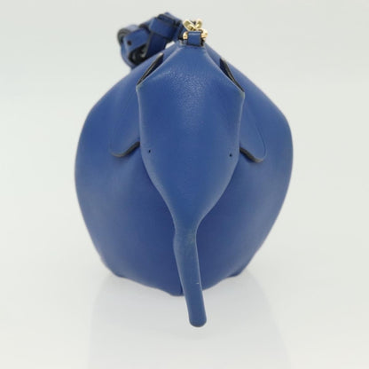 Loewe Elephant Bag Leather, BLUE, LEATHER, Bag