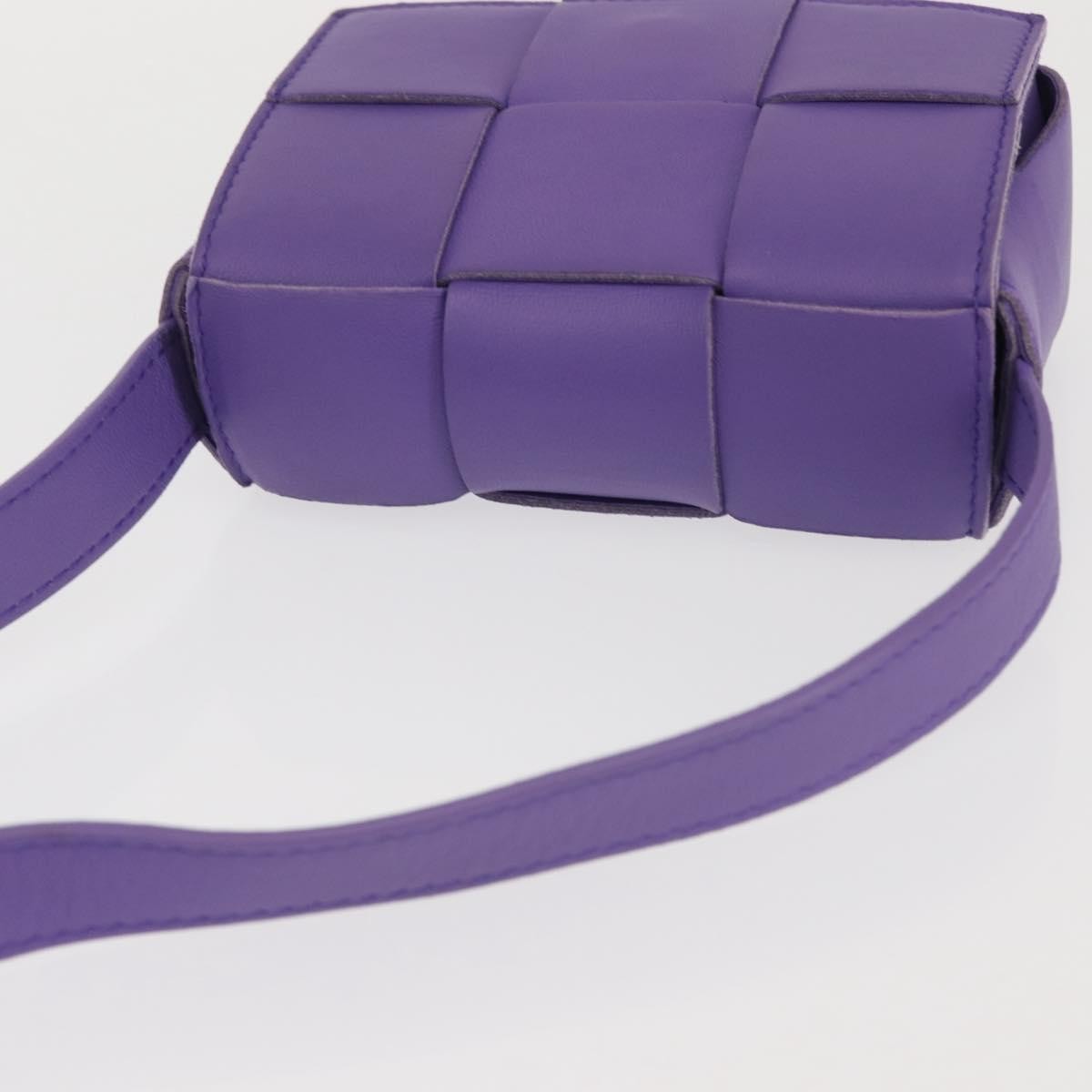 Bottega Veneta Cassette Crossbody Bag Padded Maxi Intrecciato Leather, PURPLE, LEATHER, Crossbody bag