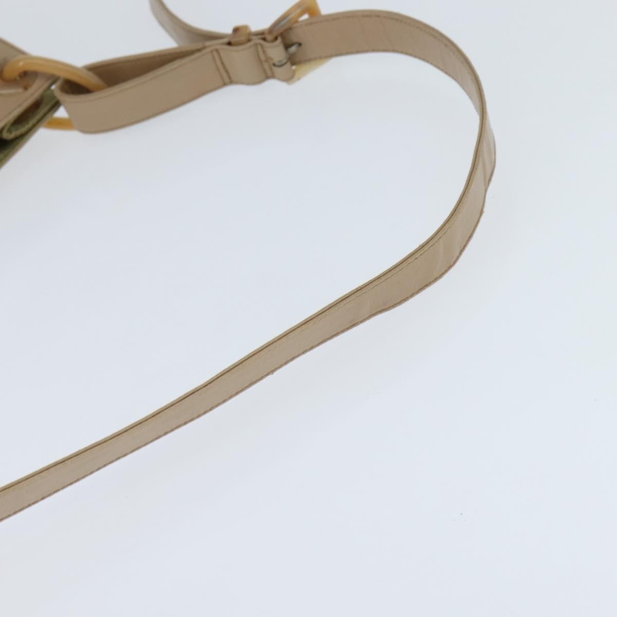 Prada Vintage Shoulder Bag Leather, BEIGE, LEATHER, Shoulder bag