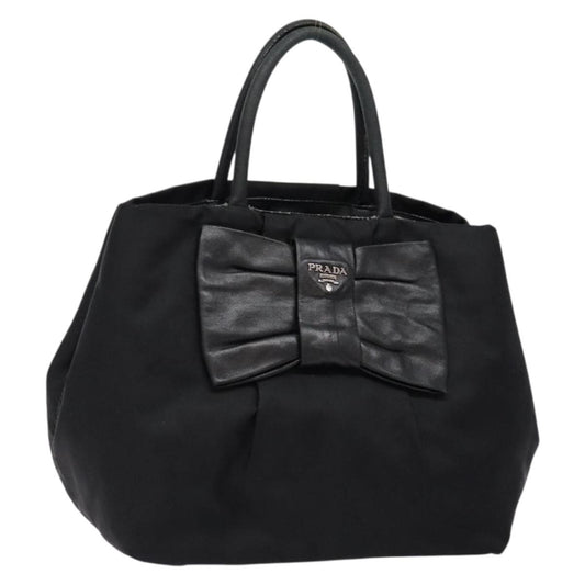 Prada Bow Tote Tessuto, SILVER, NYLON, Handbag