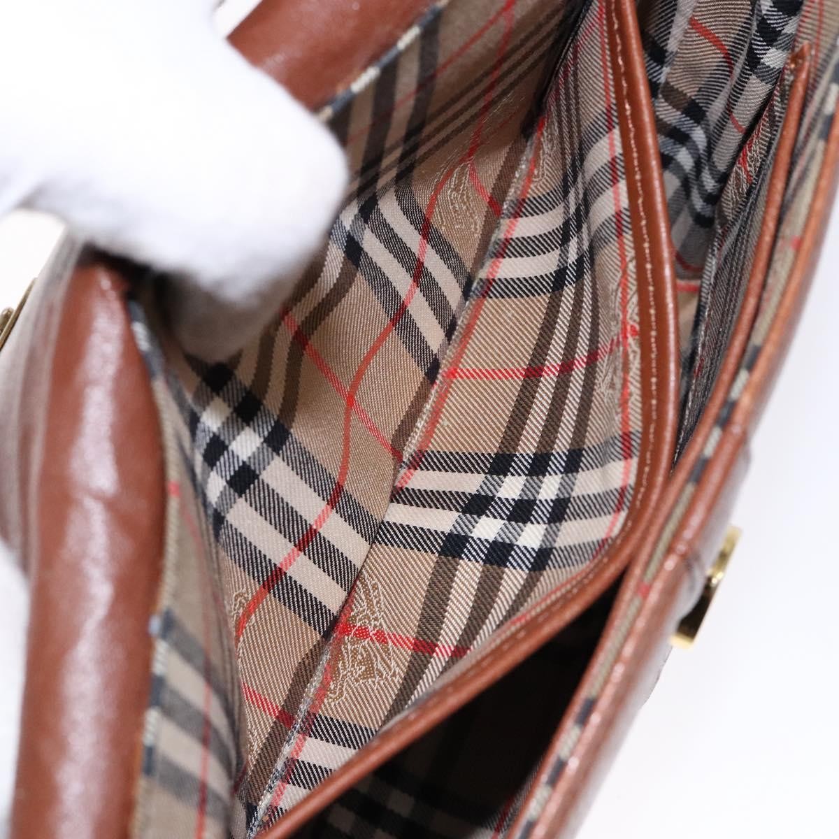 Burberry Flap Shoulder Bag Leather, BROWN, LEATHER, Shoulder bag