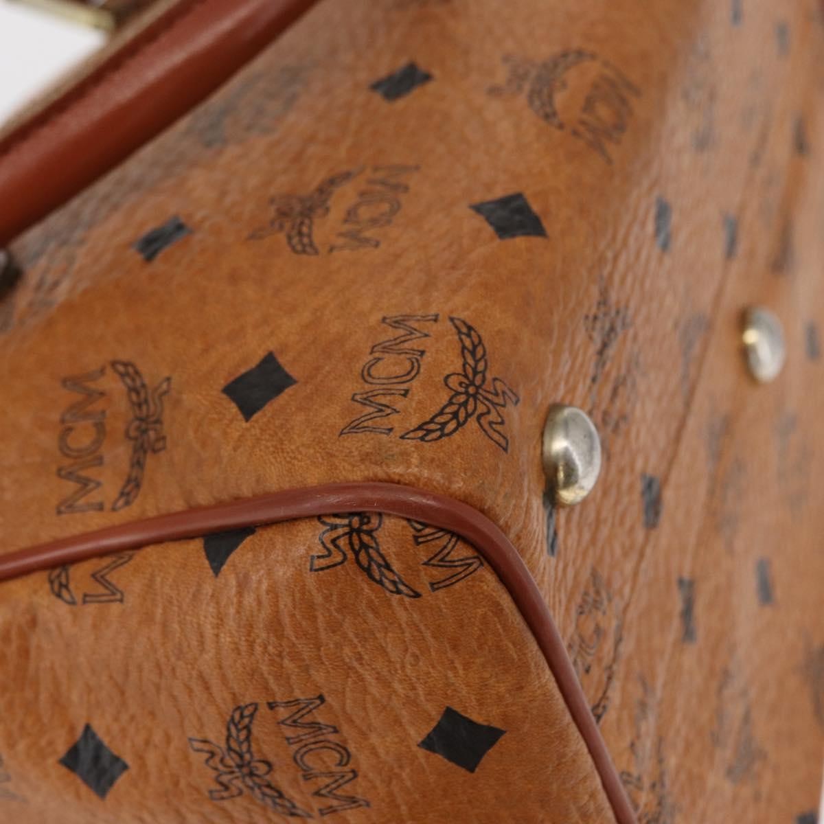 MCM Visetos logogramme Handbag Canvas and Leather, BROWN, CANVAS, Handbag