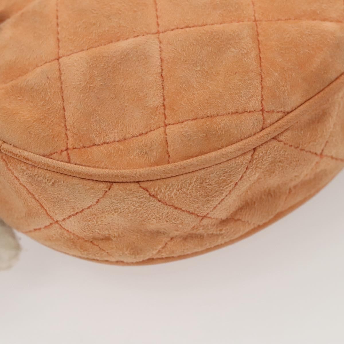 Chanel Coco Charm Wristlet Pouch Multicolor Canvas, ORANGE, SUEDE, Clutche & pouche