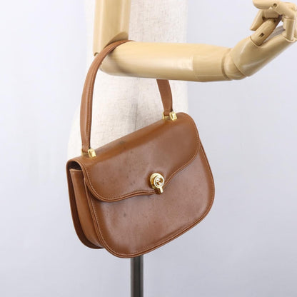 Gucci Vintage Handbag Leather, BROWN, LEATHER, Handbag