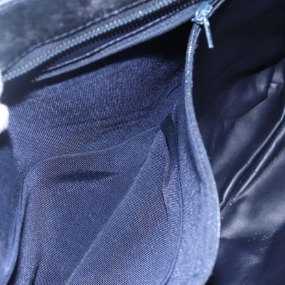 Bally Vintage Chain Shoulder Bag Quilted Leather, NAVY, LEATHER, Shoulder bag