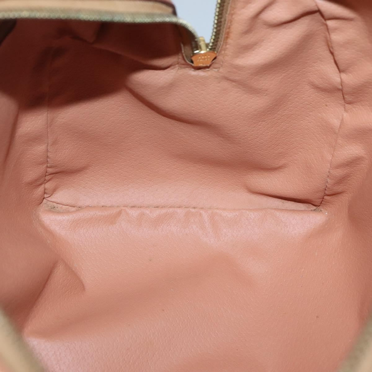 Celine Macadam Handbag Macadam with leather, BROWN, CANVAS, Handbag