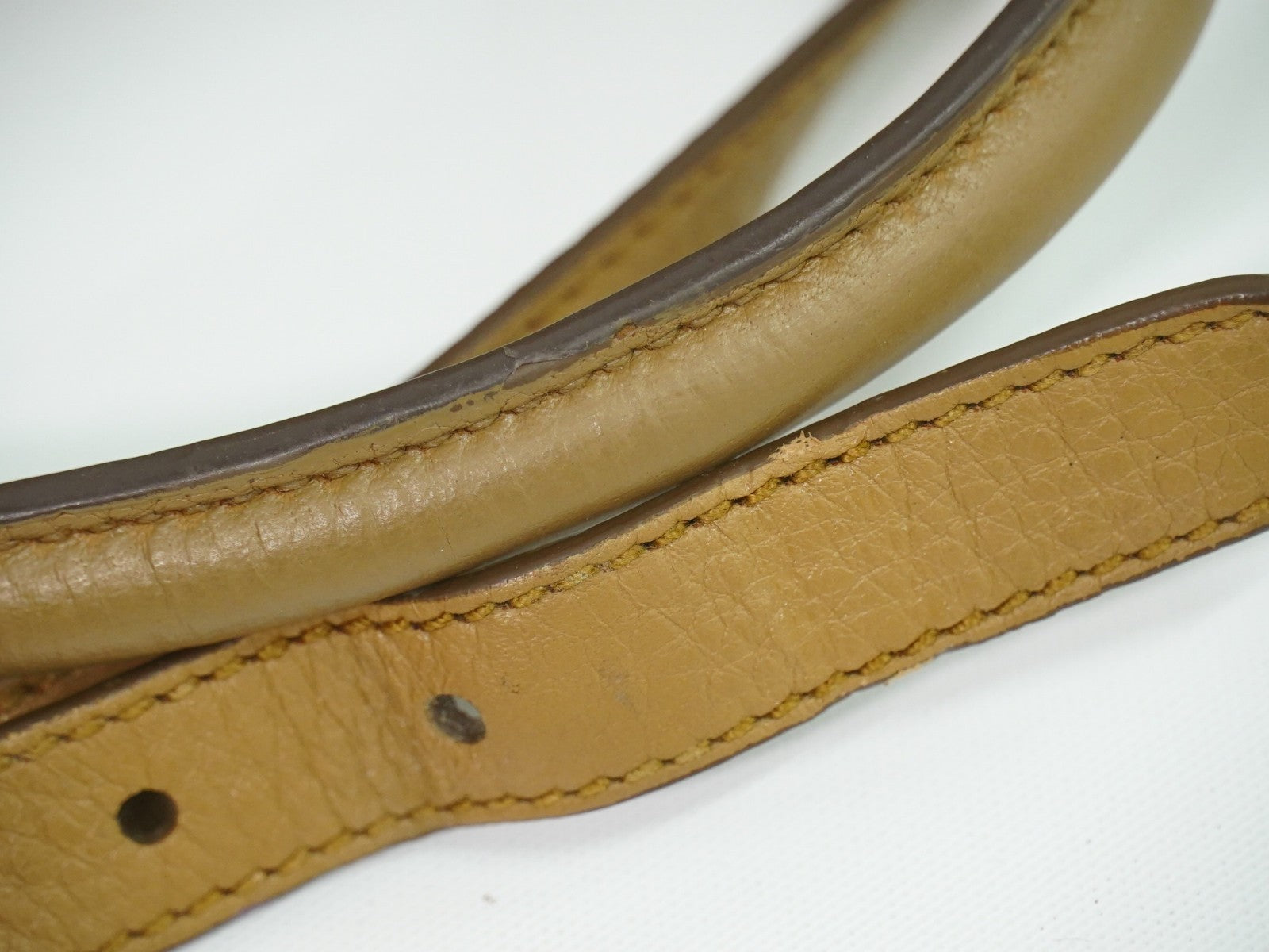 Prada Vintage Handbag Leather, BEIGE, LEATHER, Handbag