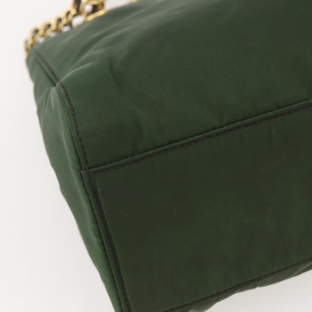Prada Re-Edition 1995 Chain Tote Quilted Re-Nylon, GREEN, NYLON, Shoulder bag