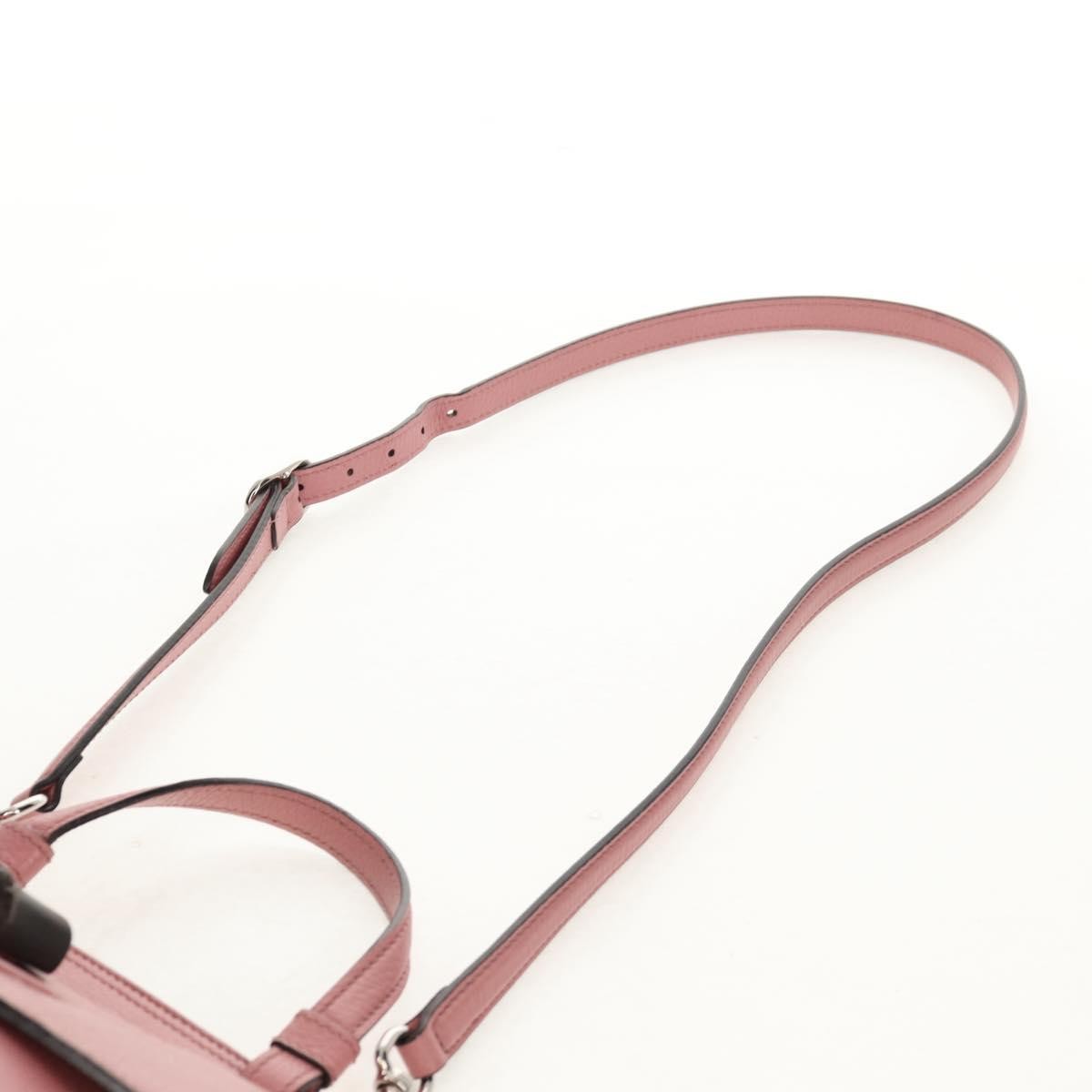 Gucci Bamboo Daily Top Handle Bag Leather, Pink, Leather, Handbag