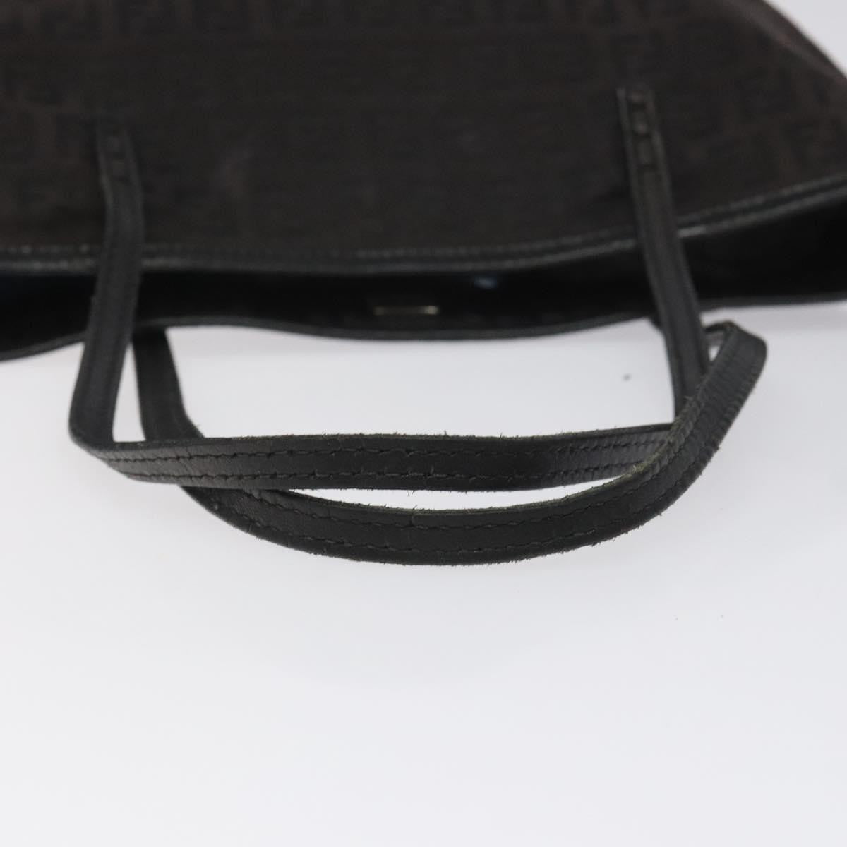 Fendi Zucchino Canvas, BLACK, CANVAS, Tote bag