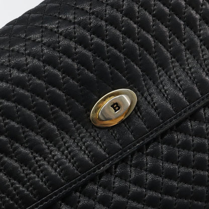 Bally Vintage Handbag Quilted Leather, BLACK, LEATHER, Handbag