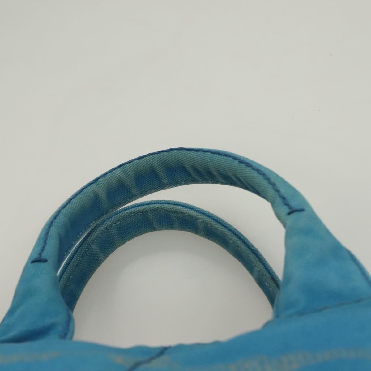 Prada Canapa Convertible Tote Canvas, BLUE, CANVAS, Tote bag