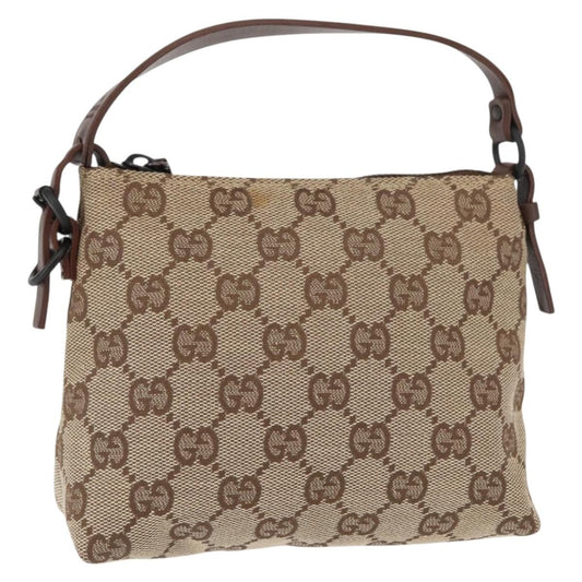 Gucci Pochette GG Canvas, BEIGE, CANVAS, Handbag