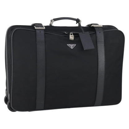 Prada Trunk Bag Nylon, BLACK, NYLON, Travel bag