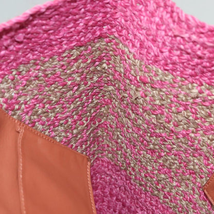 Balenciaga Panier Basket Tote Woven Raffia, PINK, WOOD, Tote bag