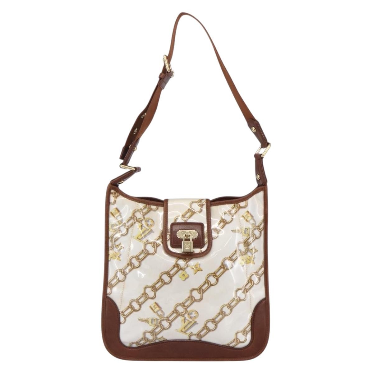 Louis Vuitton Charms Musette Handbag PVC Over Printed Silk, White, Plastic, Shoulder Bag