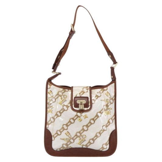 Louis Vuitton Charms Musette Handbag PVC Over Printed Silk, White, Plastic, Shoulder Bag