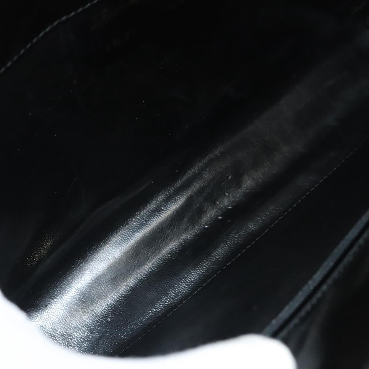 Salvatore Ferragamo Vintage Gancini Chain Shoulder Bag Patent Leather, BLACK, PATENT_LEATHER, Shoulder bag