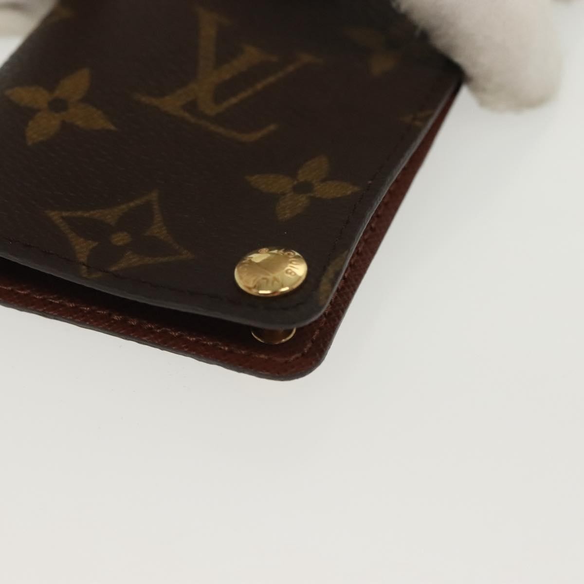 Louis Vuitton Porte Cartes Pression Card Case Monogram Canvas, BROWN, CANVAS, Card Holders