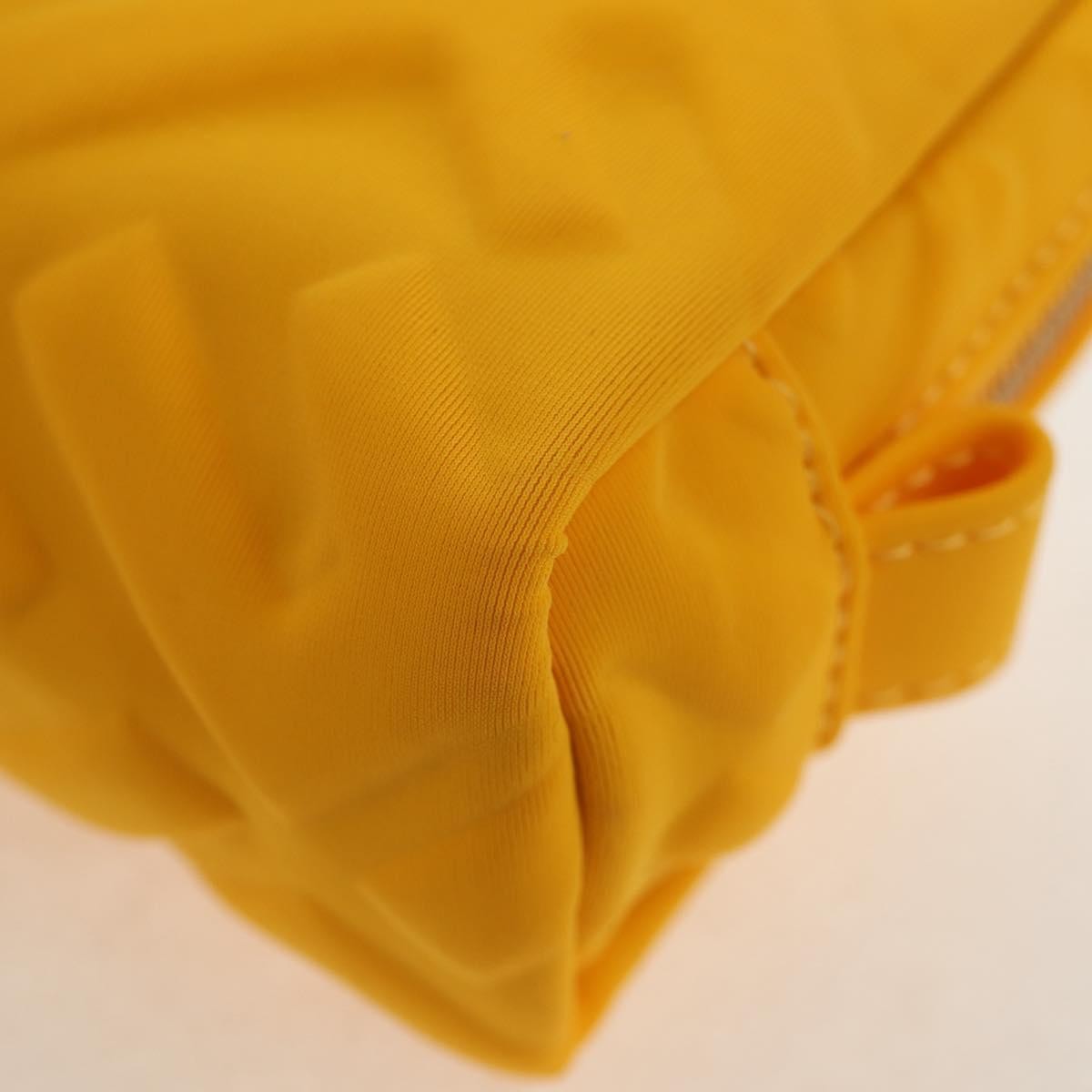 Fendi FF Logo Pouch Nylon, GOLD, NYLON, Clutche & pouche