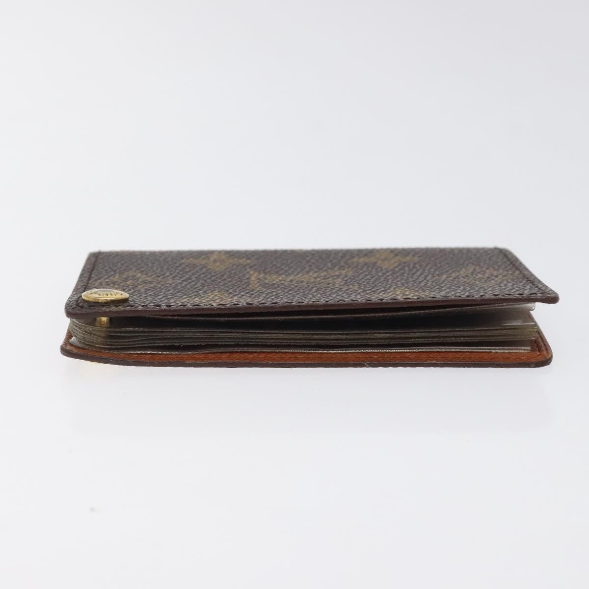 Louis Vuitton Porte Cartes Pression Card Case Monogram Canvas, BROWN, CANVAS, Card Holders
