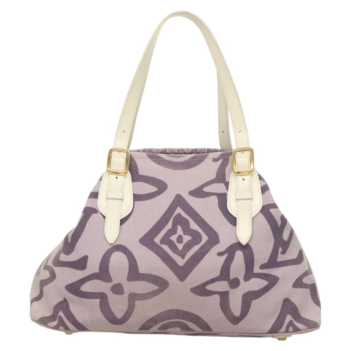 Louis Vuitton Tahitienne Cabas Canvas, PURPLE, CANVAS, Tote bag