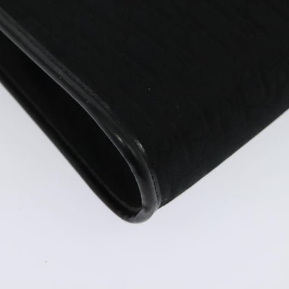 Christian Dior Vintage Trotter Flap Shoulder Bag Canvas, BLACK, CANVAS, Shoulder bag