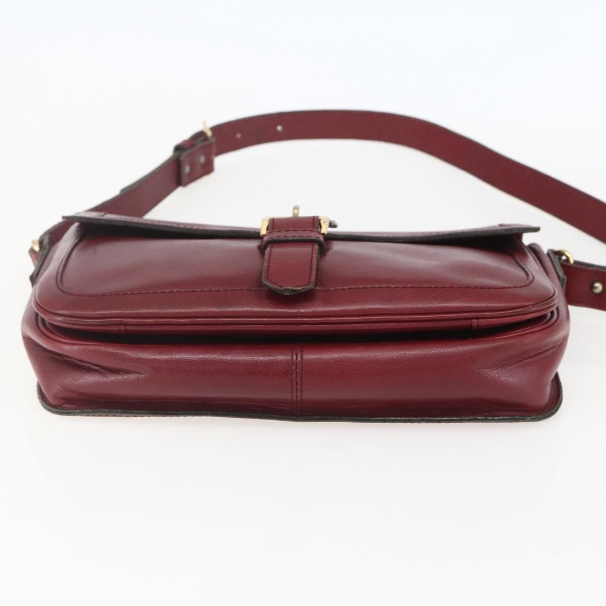 Saint Laurent Vintage Shoulder Bag Leather, RED, LEATHER, Shoulder bag