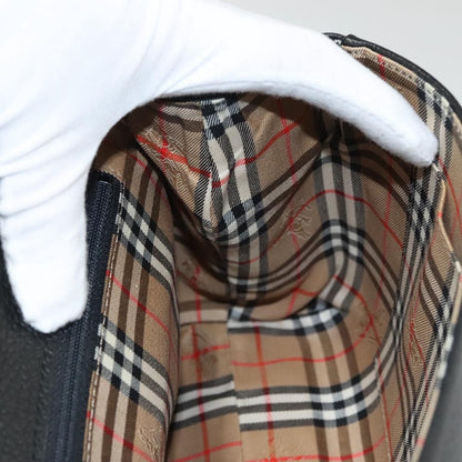 Burberry Vintage Handbag Leather, BLACK, LEATHER, Handbag