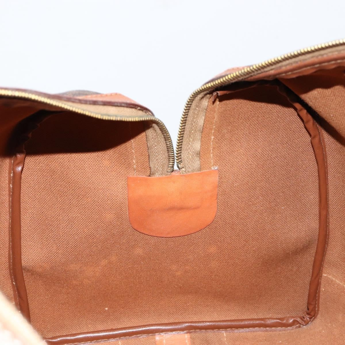 Celine Vintage Macadam Boston bag Canvas, BROWN, CANVAS, Travel bag