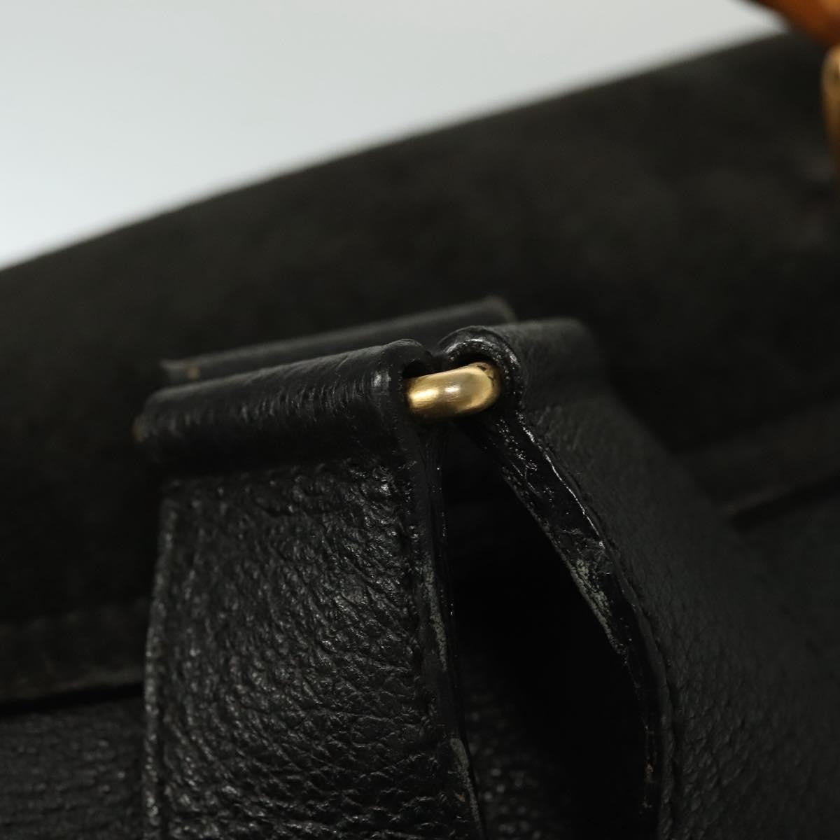 Gucci Bamboo Tassel Backpack Suede, BLACK, SUEDE, Backpack