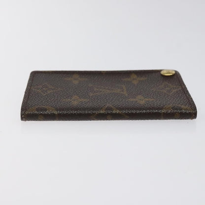 Louis Vuitton Porte Cartes Pression Card Case Monogram Canvas, BROWN, CANVAS, Card Holders