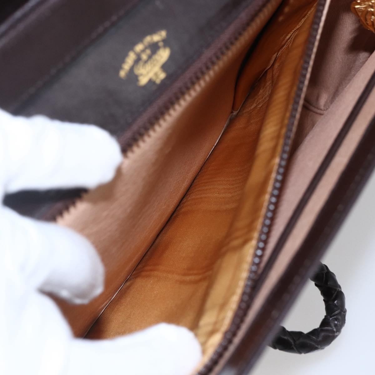 Gucci Vintage Shoulder Bag Leather, BROWN, LEATHER, Shoulder bag