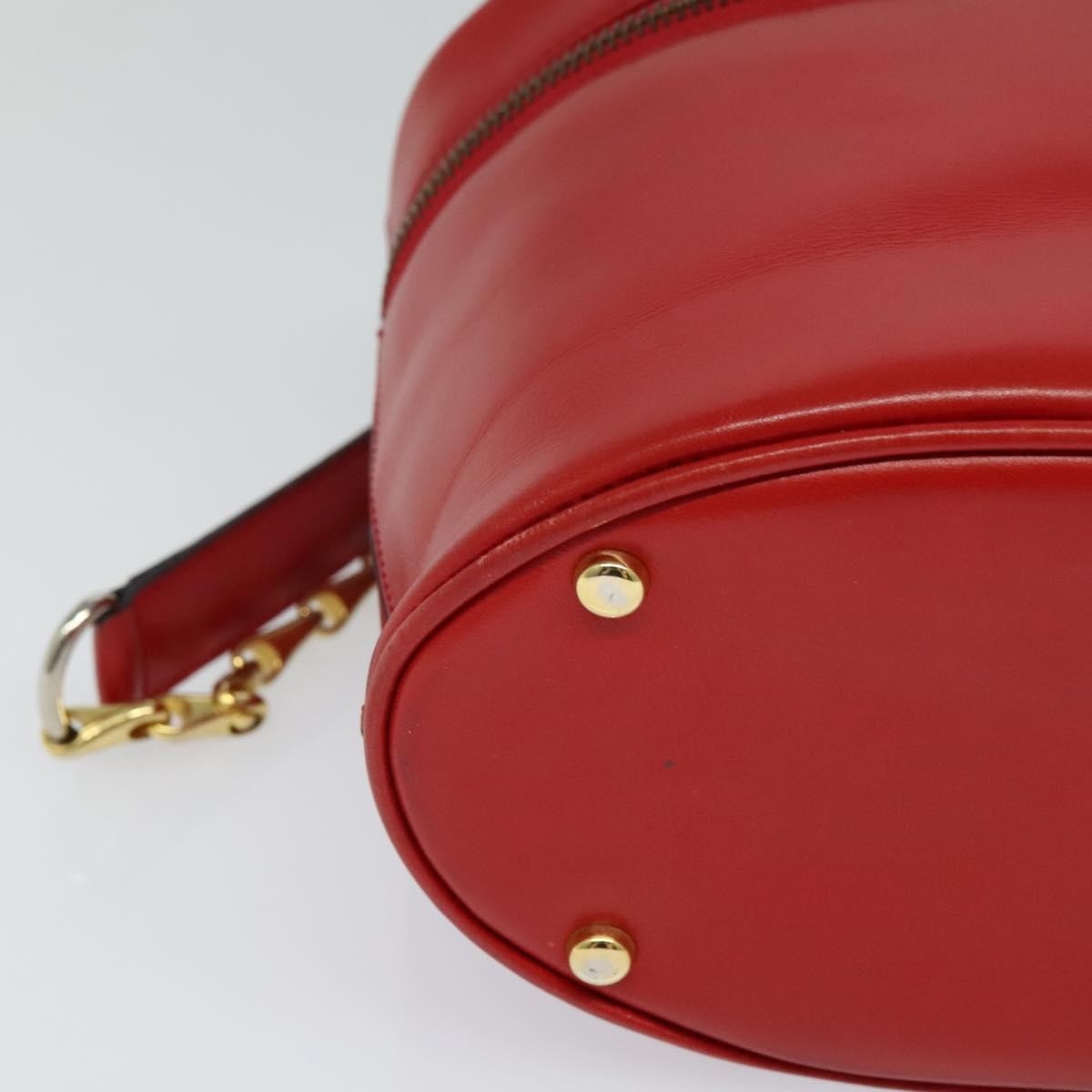 Celine Chain Shoulder Bag Leather, RED, LEATHER, Shoulder bag