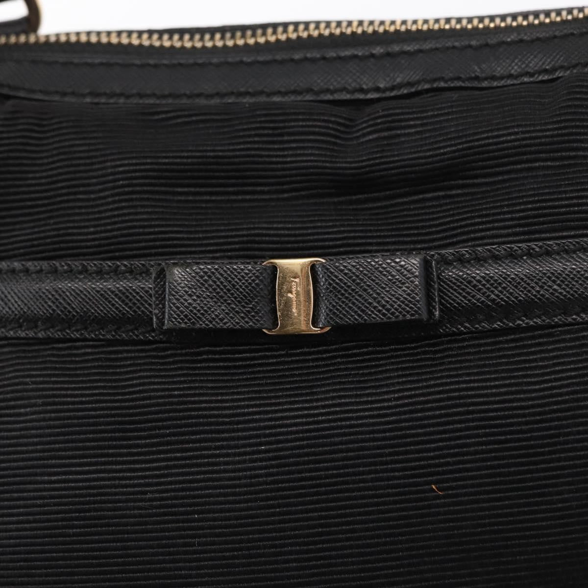 Salvatore Ferragamo Vala Handbag Nylon, BLACK, NYLON, Handbag