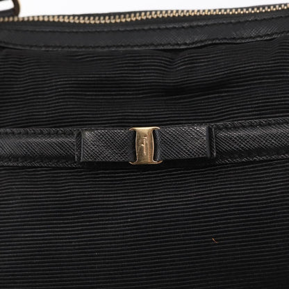 Salvatore Ferragamo Vala Handbag Nylon, BLACK, NYLON, Handbag