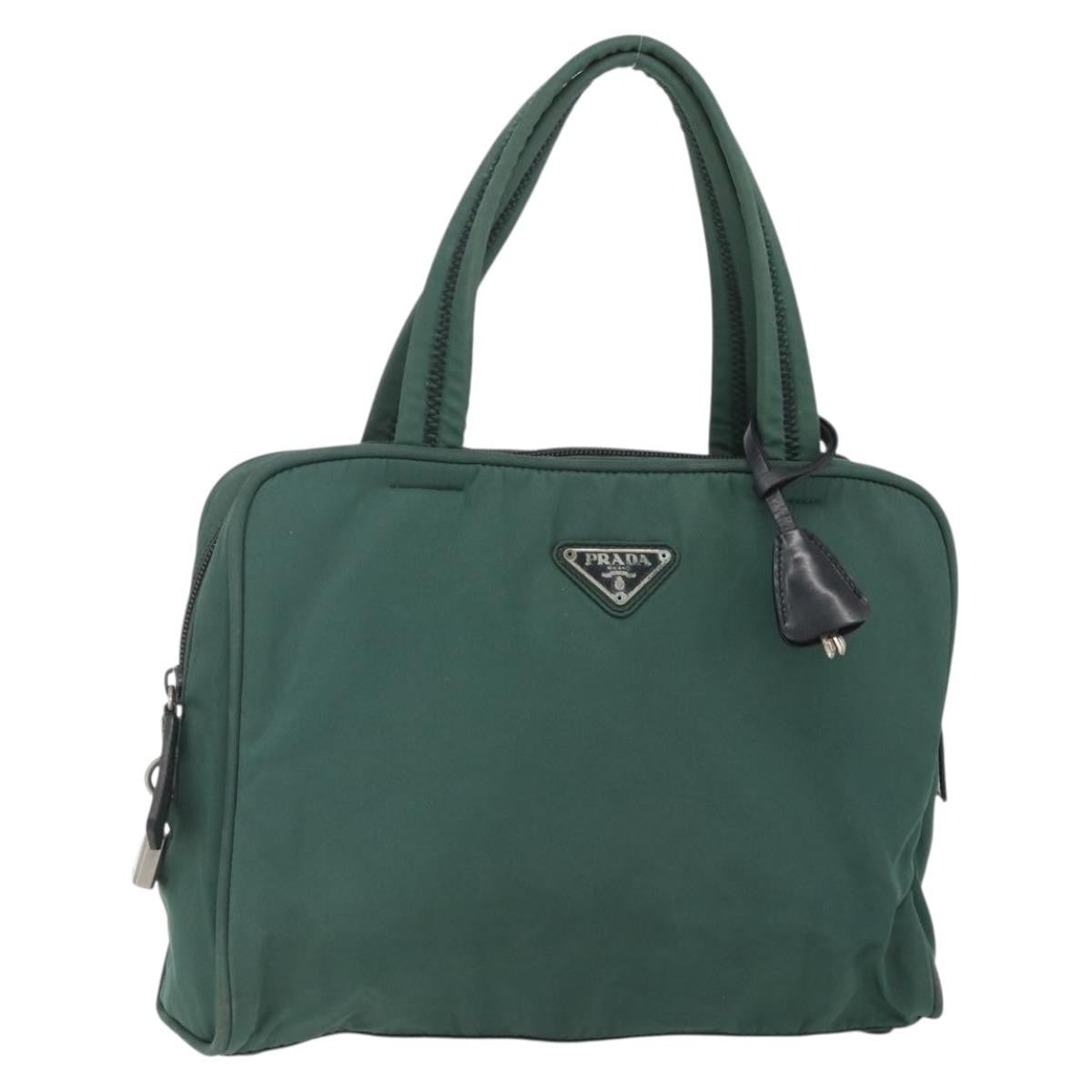 Prada Vintage Handbag Tessuto, GREEN, NYLON, Handbag