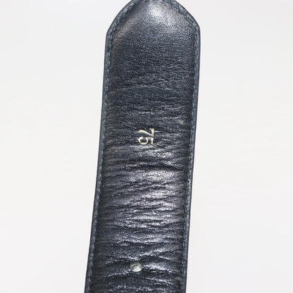 Celine Belt Leather with Metal, BLACK, LEATHER, Belts