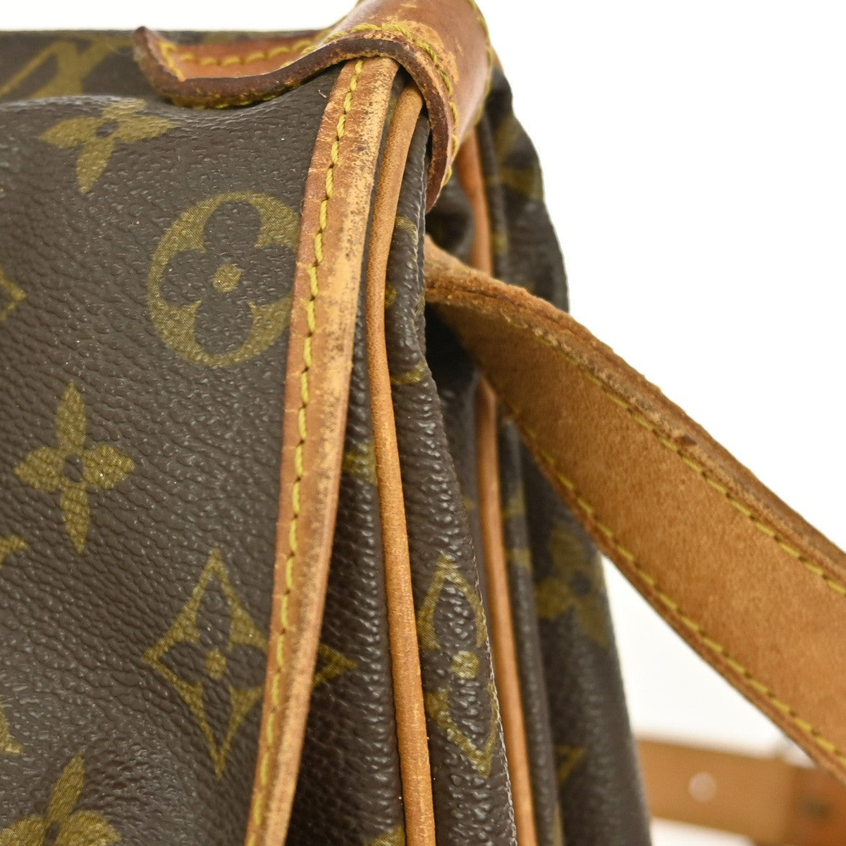 Louis Vuitton Saumur Handbag Monogram Canvas, BROWN, CANVAS, Shoulder bag