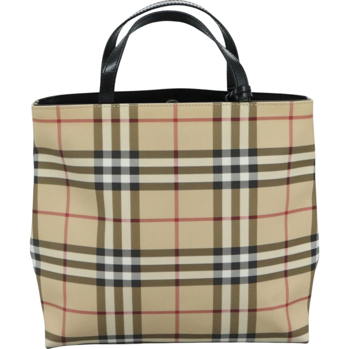 Burberry Top Handle Tote Nova Check Canvas, BEIGE, CANVAS, Tote bag