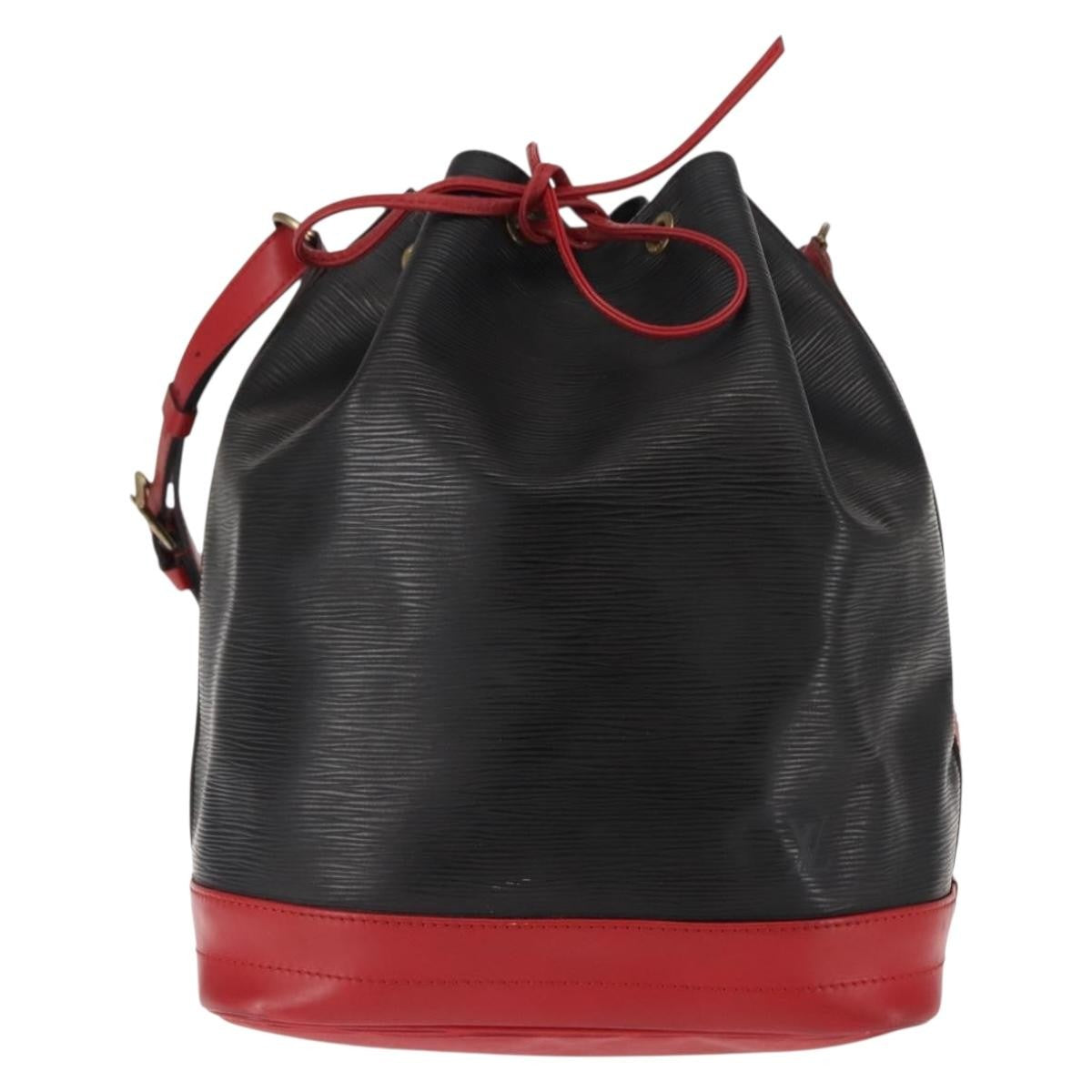 Louis Vuitton Bicolor Noe Handbag Epi Leather, BLACK, LEATHER, Shoulder bag