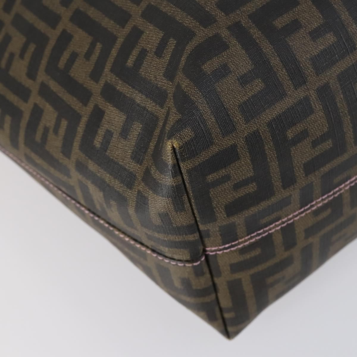 Fendi Roll Tote Zucca Canvas, BLACK, CANVAS, Tote bag