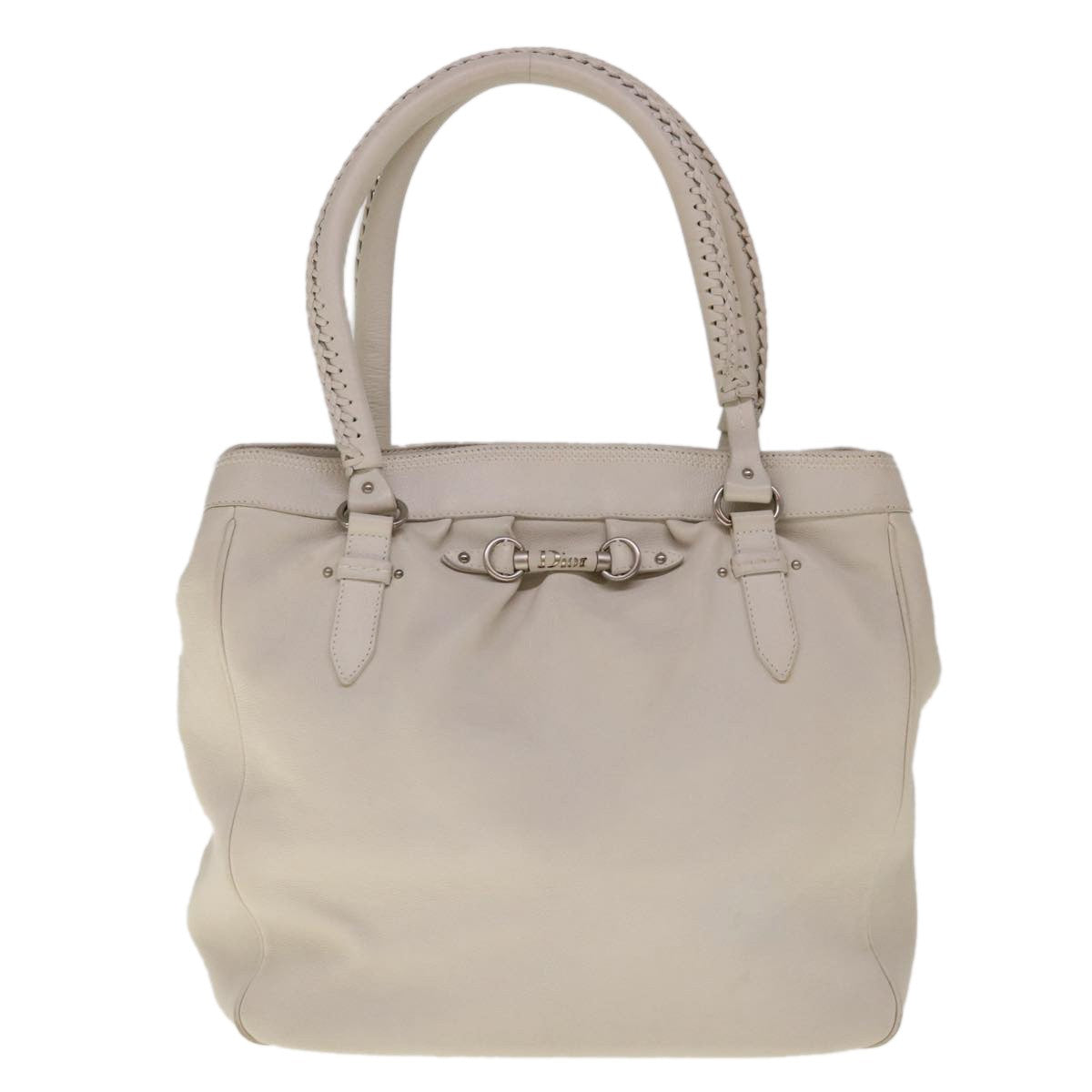 Christian Dior Vintage Handbag Leather, WHITE, LEATHER, Handbag