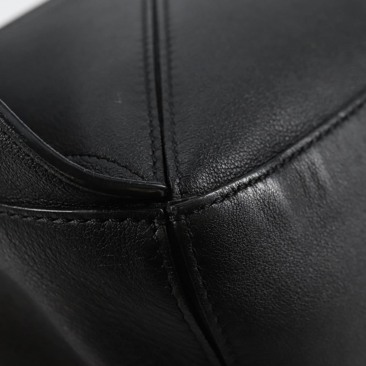 Loewe Puzzle Bumbag Leather, BLACK, LEATHER, Travel bag