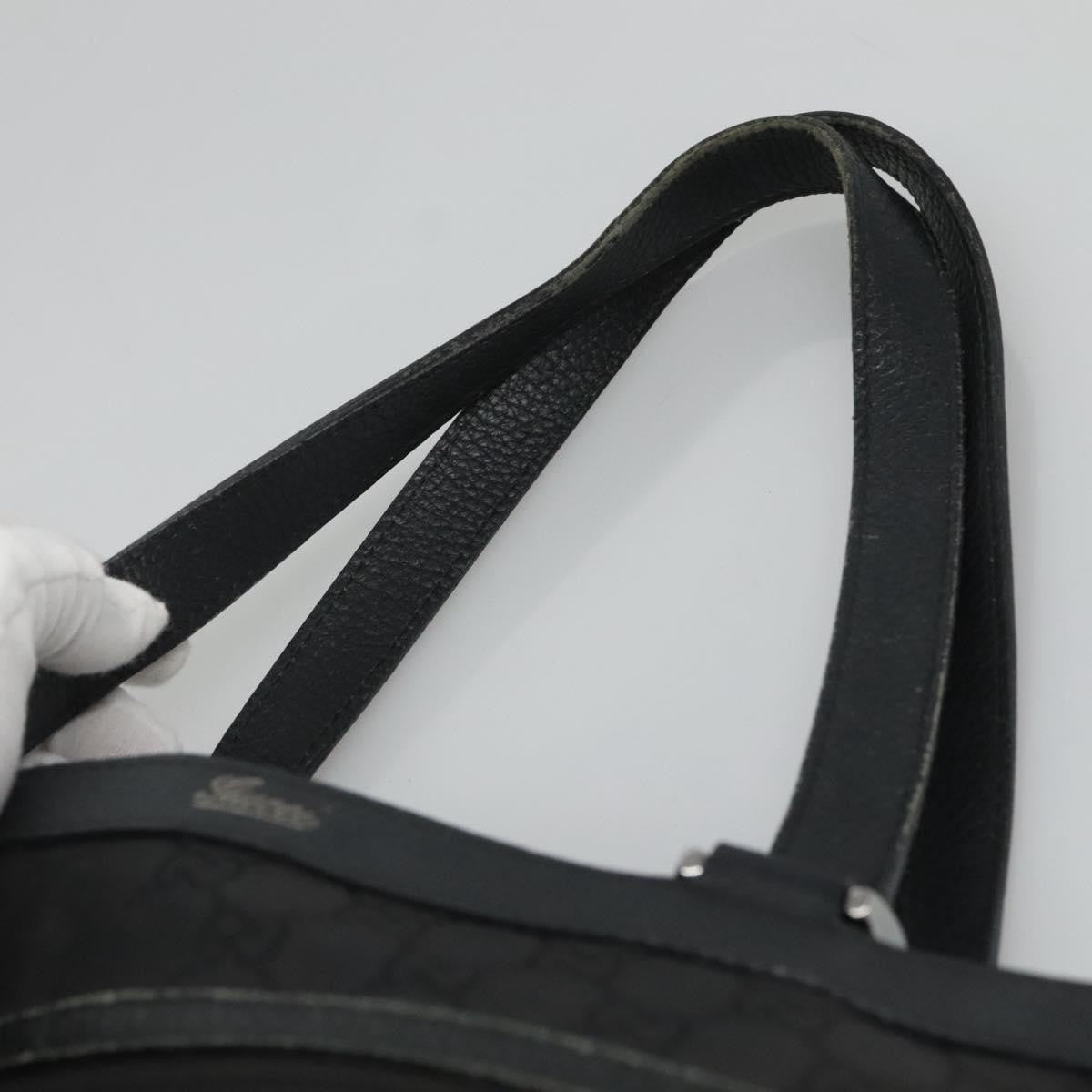 Gucci Abbey Pocket Tote GG Canvas, Black, Canvas, Tote Bag