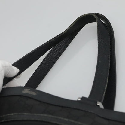 Gucci Abbey Pocket Tote GG Canvas, Black, Canvas, Tote Bag